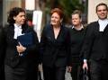 In a bid to prove Pauline Hanson had racist tendencies, video clips spanning 30 years were shown. (Dan Himbrechts/AAP PHOTOS)