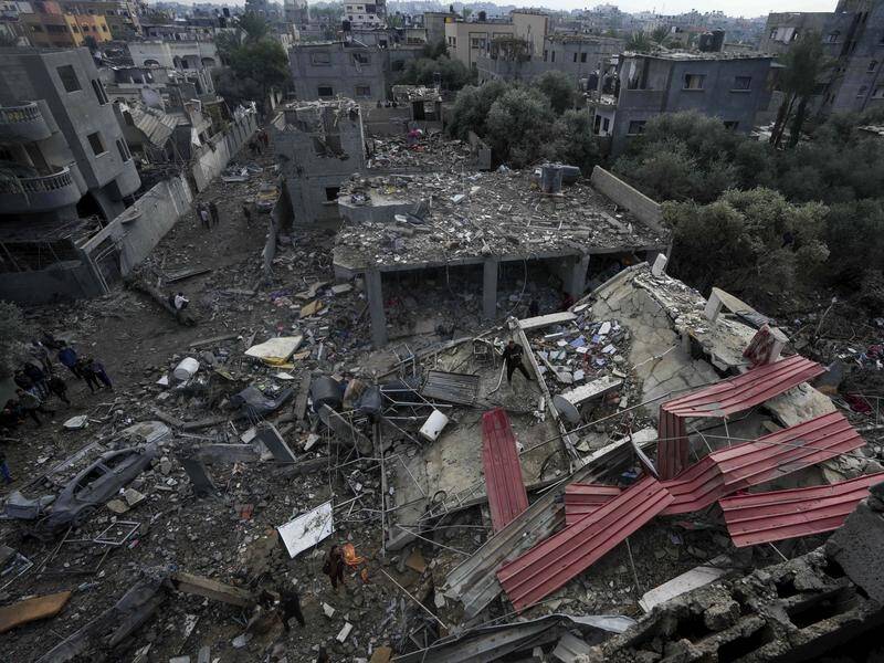 Israel's army expressed regret over the "harm to uninvolved individuals" in a strike on al-Maghazi. (AP PHOTO)