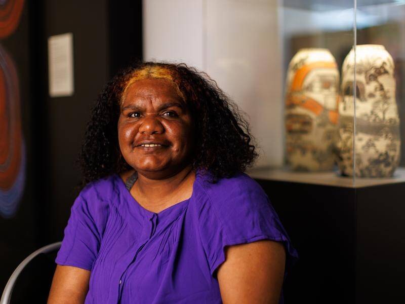 Ceramicist Anne Nginyangka Thompson says her work is a story, not just a piece of art. (PR HANDOUT IMAGE PHOTO)