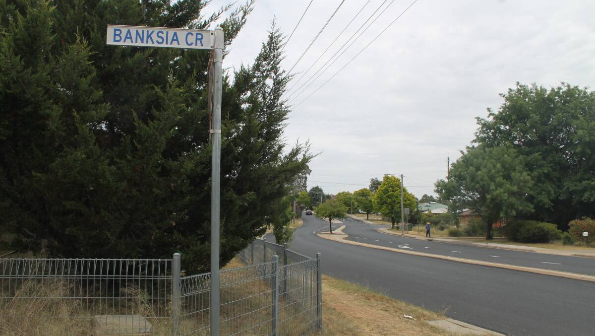 Banksia Crescent, off Southbar Road.